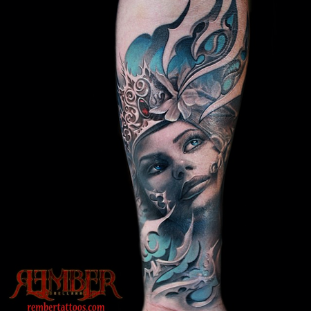 Rember, Dark Age Tattoo Studio - Gothic Realism Portrait